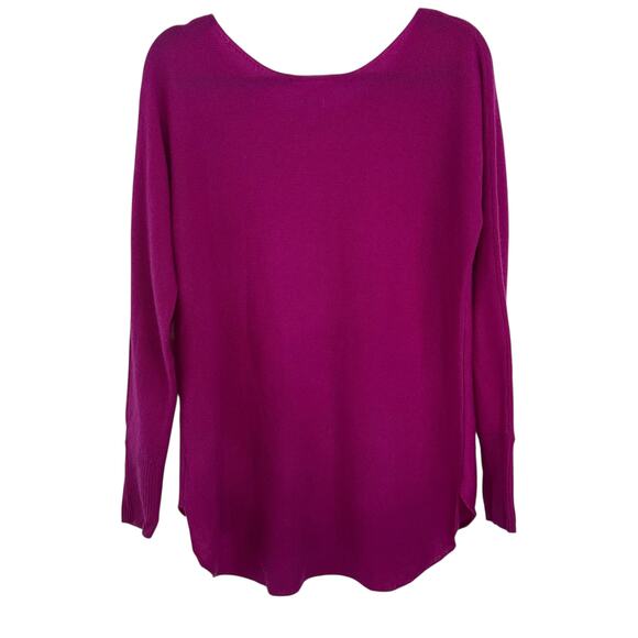 14th & Union Womens Cashmere Boat Neck Sweater Fuchsia Soft Knit Small - Picture 3 of 8